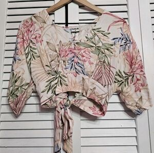 Hurley • Tropical Print Crop Top